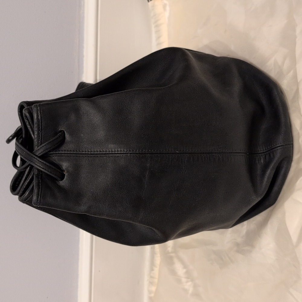 Vintage Coach Legacy 9166 Drawstring Bucket Black Leather Women's Bag - Picture 3 of 11